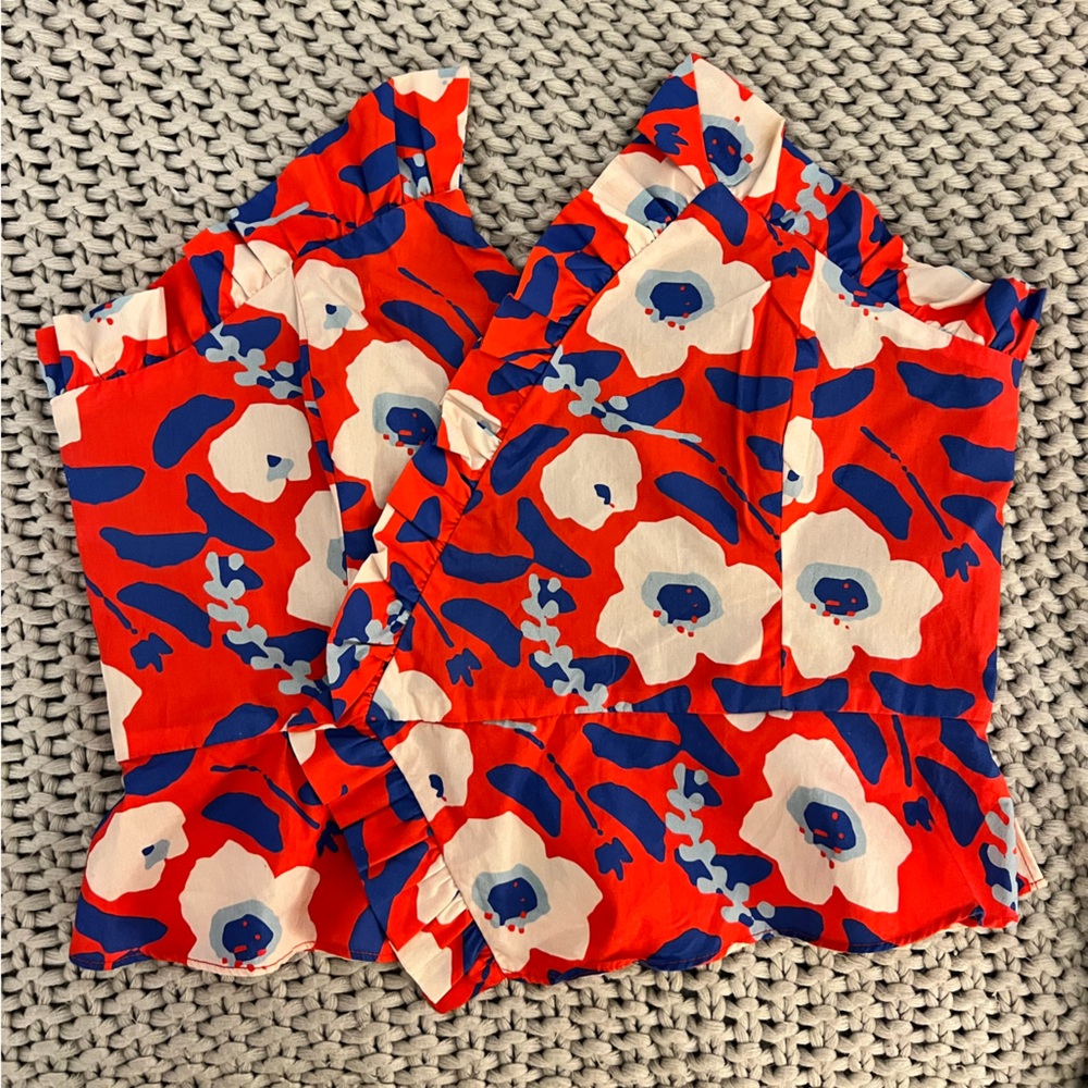 NWT Anthropologie Hutch Strapless Floral Ruffle Top - Picture 6 of 12